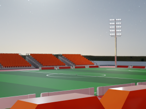 Football Soccer stadium Low-poly Modelo 3D