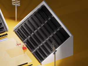Basketball Arena LowPoly style 3D-Modell