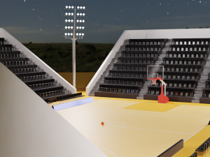 Basketball Arena LowPoly style 3D-Modell
