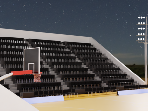 Basketball Arena LowPoly style 3D-Modell