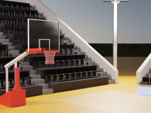 Basketball Arena LowPoly style 3D-Modell