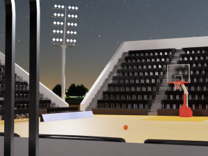 Basketball Arena LowPoly style 3D-Modell