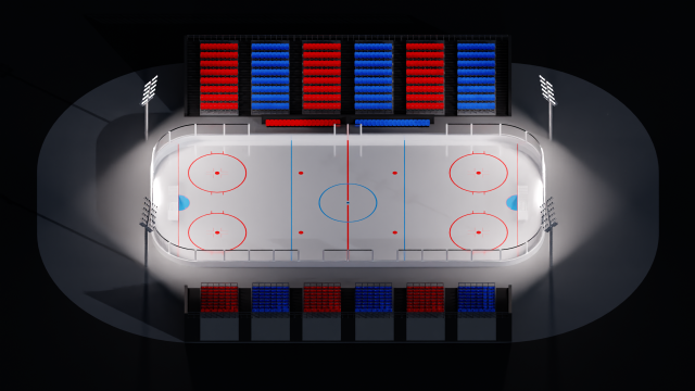 Hockey Arena LowPoly Modelo 3D .c4d .max .obj .3ds .fbx .stl .blend 