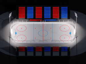Arena da hockey LowPoly Modello 3D