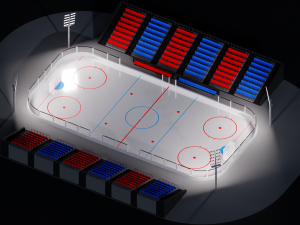 Hockey Arena LowPoly Modelo 3D