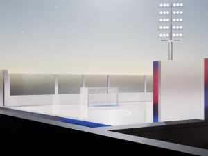 Hockey Arena LowPoly 3D Model