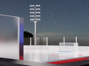 Hockey Arena LowPoly 3D Model