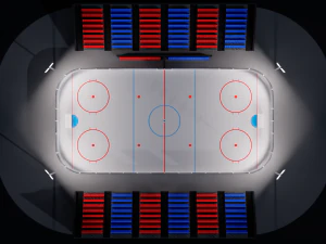 Hockey Arena LowPoly 3D Model