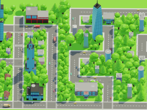 Cartoon street city urban building lowpoly assets 3D Model