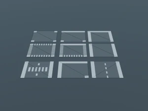 Caricatura, rua, cidade, constru&ccedil;&atilde;o urbana, ativos lowpoly Modelo 3D