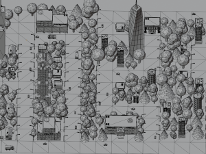 Cartoon street city urban building lowpoly assets 3D Model
