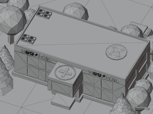 Cartoon street city urban building lowpoly assets 3D Model