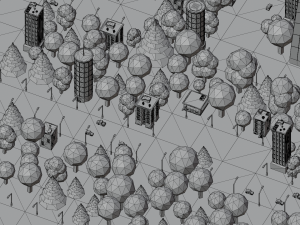 Cartoon street city urban building lowpoly assets 3D Model