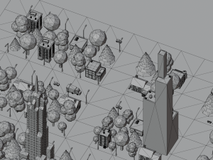 Cartoon street city urban building lowpoly assets 3D Model