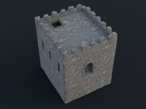 Modular castle old medieval tower kit 3D Model
