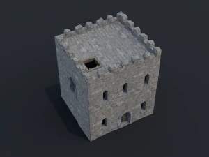 Modular castle old medieval tower kit 3D Model