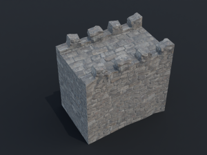Modular castle old medieval tower kit 3D Model