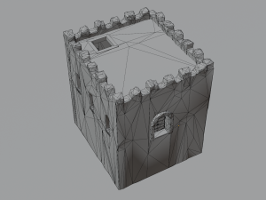 Modular castle old medieval tower kit 3D Model