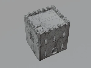 Modular castle old medieval tower kit 3D Model