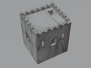 Modular castle old medieval tower kit 3D Model