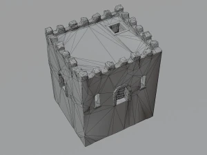 Modular castle old medieval tower kit 3D Model