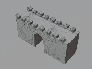 Modular castle old medieval tower kit 3D Model