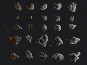 Detailed asteroids space rocks high-poly 3D Model