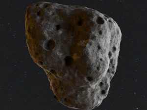 Detailed asteroids space rocks high-poly 3D Model