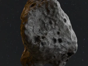 Detailed asteroids space rocks high-poly 3D Model
