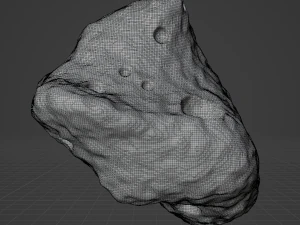 Detailed asteroids space rocks high-poly 3D Model