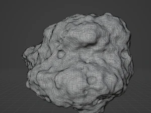 Detailed asteroids space rocks high-poly 3D Model