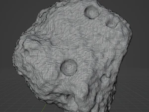 Detailed asteroids space rocks high-poly 3D Model