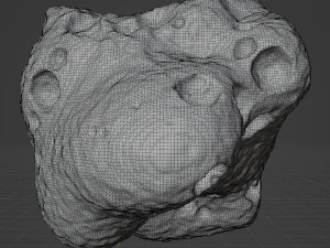 Detailed asteroids space rocks high-poly 3D Model