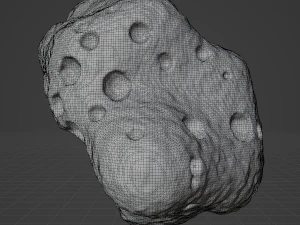 Detailed asteroids space rocks high-poly 3D Model