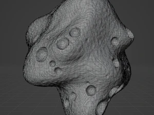 Detailed asteroids space rocks high-poly 3D Model