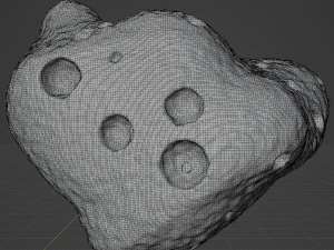 Detailed asteroids space rocks high-poly 3D Model