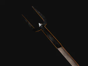 Medieval Polearms metal wood Low-poly 3D Model