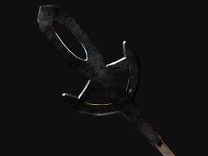 Medieval Polearms metal wood Low-poly Modello 3D