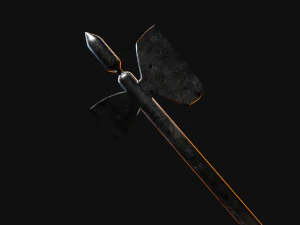 Medieval Polearms metal wood Low-poly 3D Model
