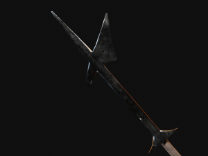 Medieval Polearms metal wood Low-poly Modello 3D