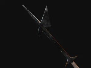 Medieval Polearms metal wood Low-poly 3D Model