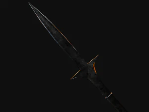 Medieval Polearms metal wood Low-poly 3D Model