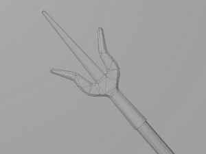 Medieval Polearms metal wood Low-poly 3D Model