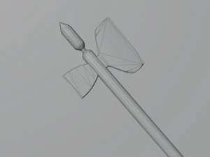Medieval Polearms metal wood Low-poly 3D Model