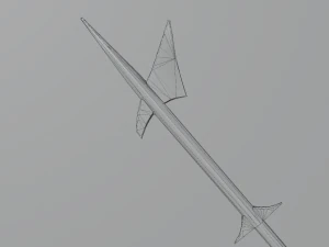 Medieval Polearms metal wood Low-poly 3D Model