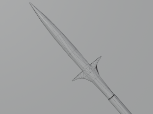 Medieval Polearms metal wood Low-poly Modello 3D