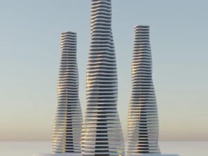 Concepto de edificio futurista Modelo 3D