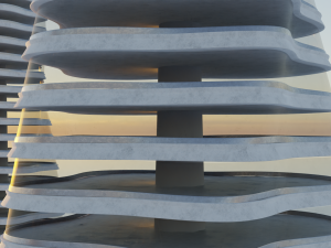 Futuristic Building Concept Model 3D