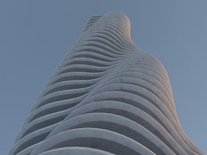 Futuristic Building Concept Model 3D