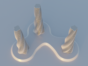Futuristic Building Concept Model 3D